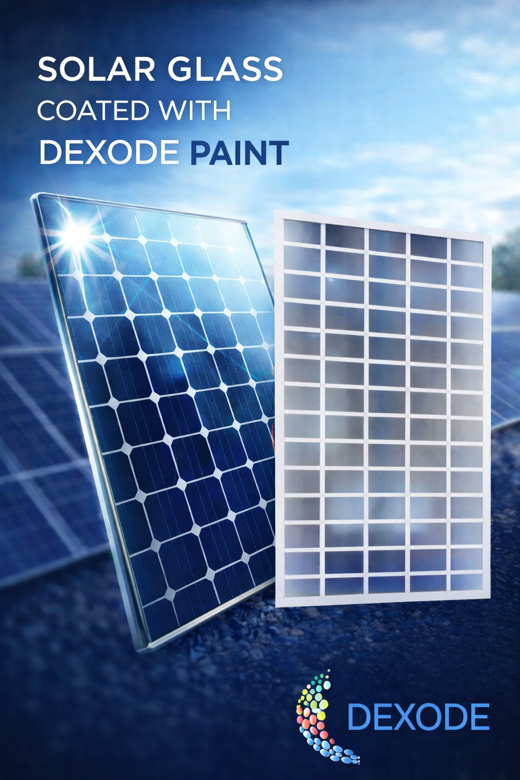 Solar Glass Coated with Dexode Paint
